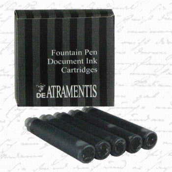 DE ATRAMENTIS Permanent Document Ink - Cartridges (5 Pack) - Black