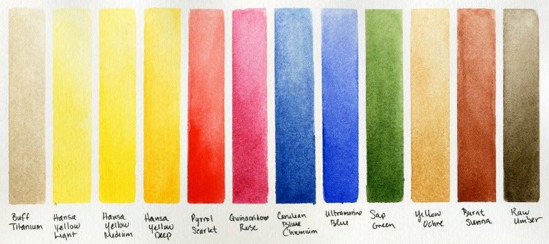 DANIEL SMITH Hand Poured Watercolour Half Pans Metal Box - 12 Colours