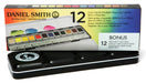 DANIEL SMITH Hand Poured Watercolour Half Pans Metal Box - 12 Colours