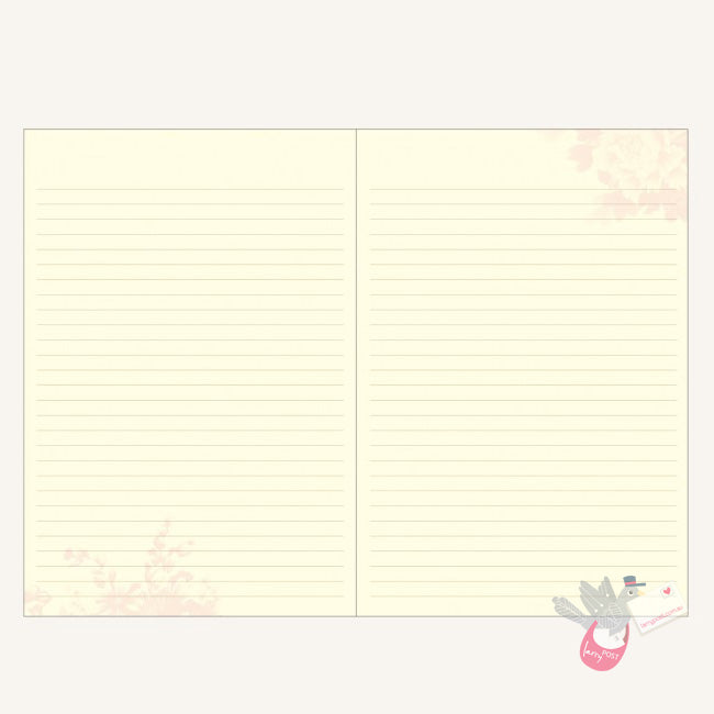 DAYCRAFT Flower Wow Notebook - Fabric - Ruled (A5) - Pink