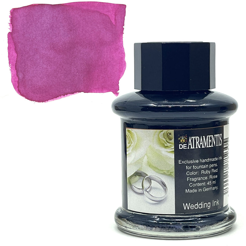 DE ATRAMENTIS Fountain Pen Ink 45mL - Wedding - Rose Fragrance - Ruby Red Colour