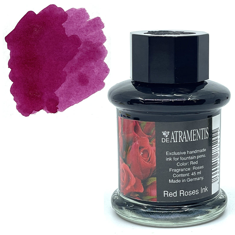 DE ATRAMENTIS Fountain Pen Ink 45mL - Red Roses Fragrance - Red Colour