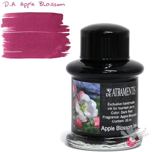 DE ATRAMENTIS Fountain Pen Ink 35mL - Apple Blossom Fragrance - Dark Red Colour