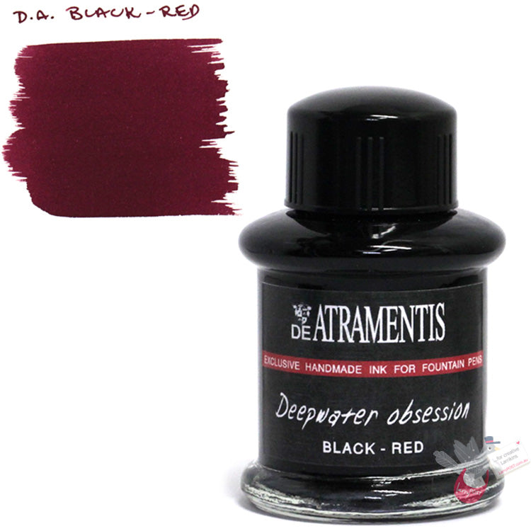 DE ATRAMENTIS Deepwater Obsession Fountain Pen Ink 35mL - Black Red 