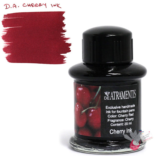 DE ATRAMENTIS Fountain Pen Ink 35mL - Cherry Fragrance - Cherry Red Colour