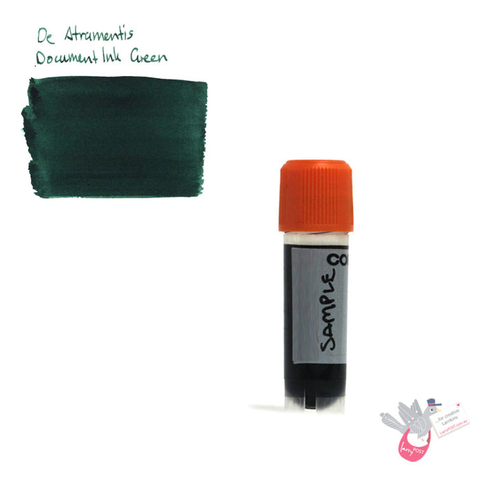DE ATRAMENTIS Permanent Document Ink - 5mL SAMPLE - Dark Green