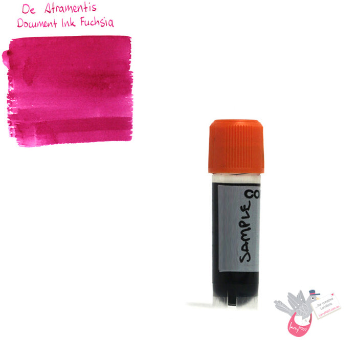 DE ATRAMENTIS Permanent Document Ink - Fuchsia (Magenta) - 2mL SAMPLE