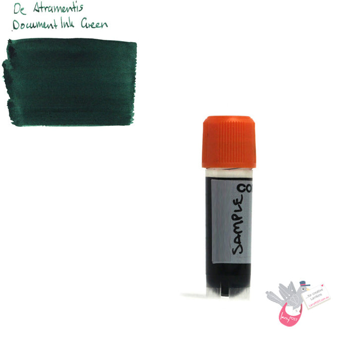 DE ATRAMENTIS Permanent Document Ink - Green - 2mL SAMPLE