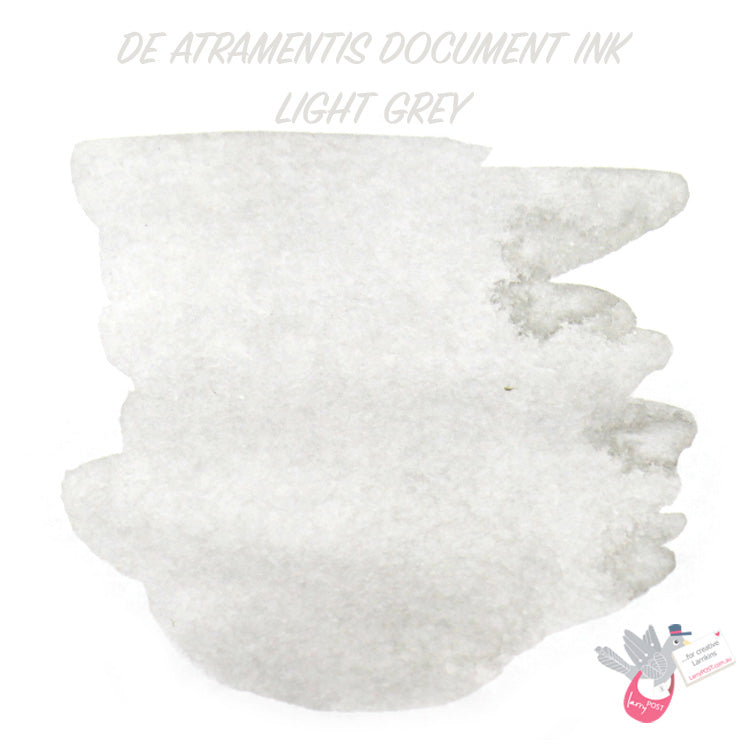  Light Grey) and effect of dilution with De Atramentis Thinner