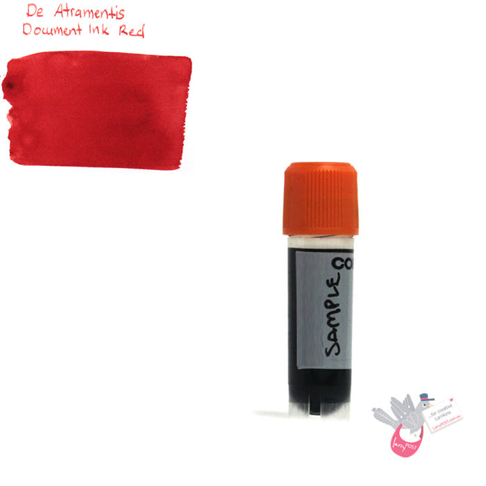 DE ATRAMENTIS Permanent Document Ink - Red - 2mL SAMPLE