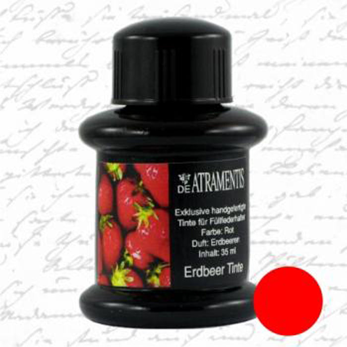 DE ATRAMENTIS Fountain Pen Ink 45mL - Strawberry Fragrance  - Red Colour