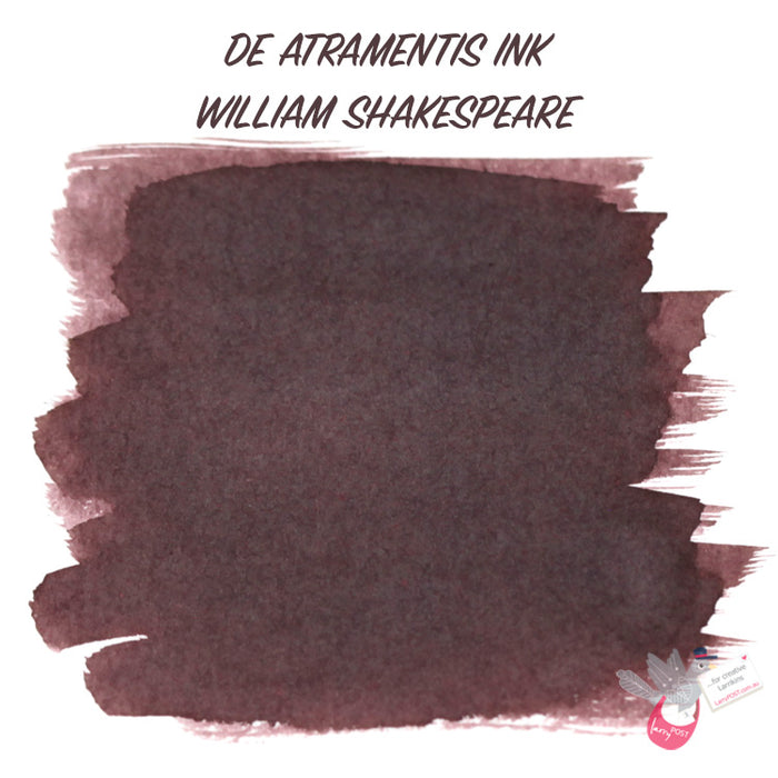 DE ATRAMENTIS Fountain Pen Ink 45mL - William Shakespeare - Dark Brown