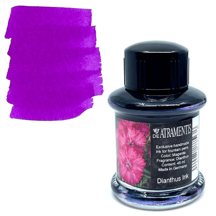 DE ATRAMENTIS Fountain Pen Ink 45mL - Dianthus Flower Fragrance  - Magenta Colour