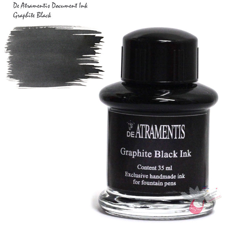 DE ATRAMENTIS Fountain Pen Ink 45mL - Graphite Black