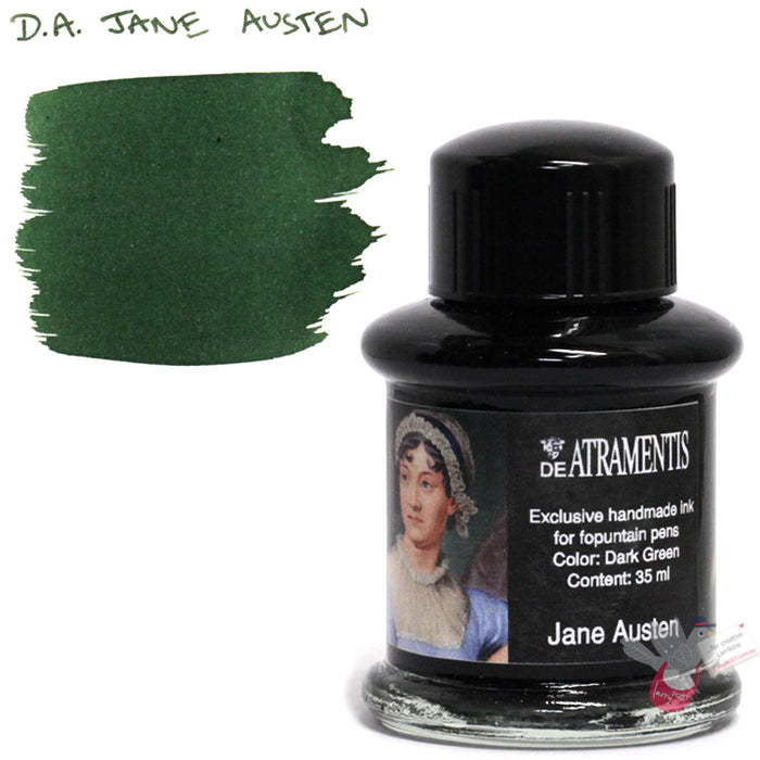 DE ATRAMENTIS Fountain Pen Ink 35mL - Jane Austen - Dark Green