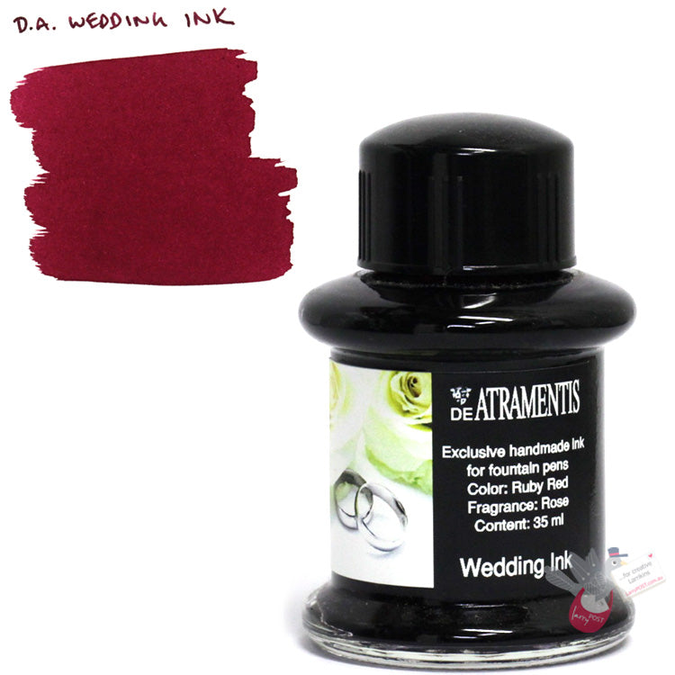 DE ATRAMENTIS Fountain Pen Ink 35mL - Rose Fragrance - Ruby Red Colour