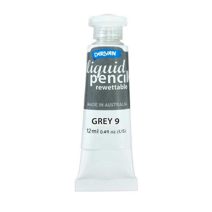 DERIVAN Liquid Pencil (Rewettable) - 12mL - Grey 9