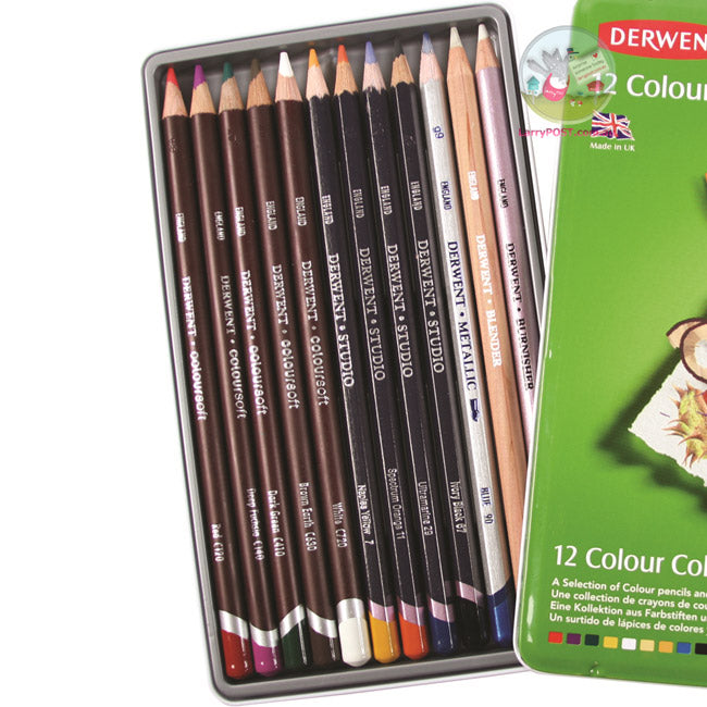 DERWENT Colour Collection Tin 12 Asst