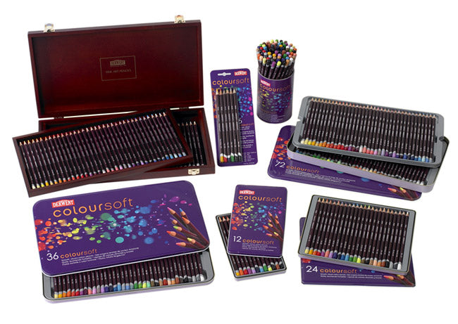DERWENT Coloursoft Pencils Tin 12 Asst