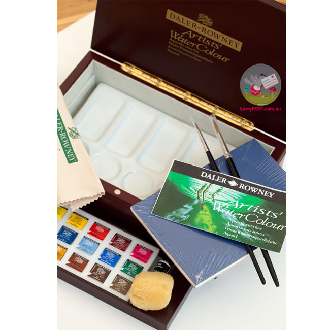 DALER-ROWNEY Artist's Quality Watercolour Pan Wooden Box Set