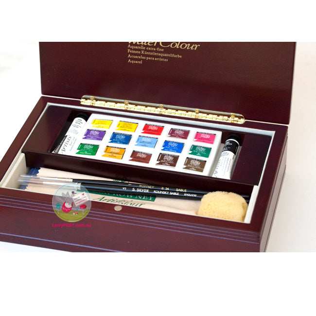 DALER-ROWNEY Artist's Quality Watercolour Pan Wooden Box Set