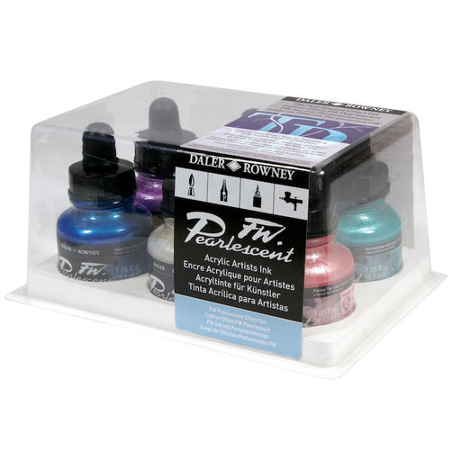 DALER-ROWNEY FW Pearlescent Liquid Acrylic - 29.5mL x 6