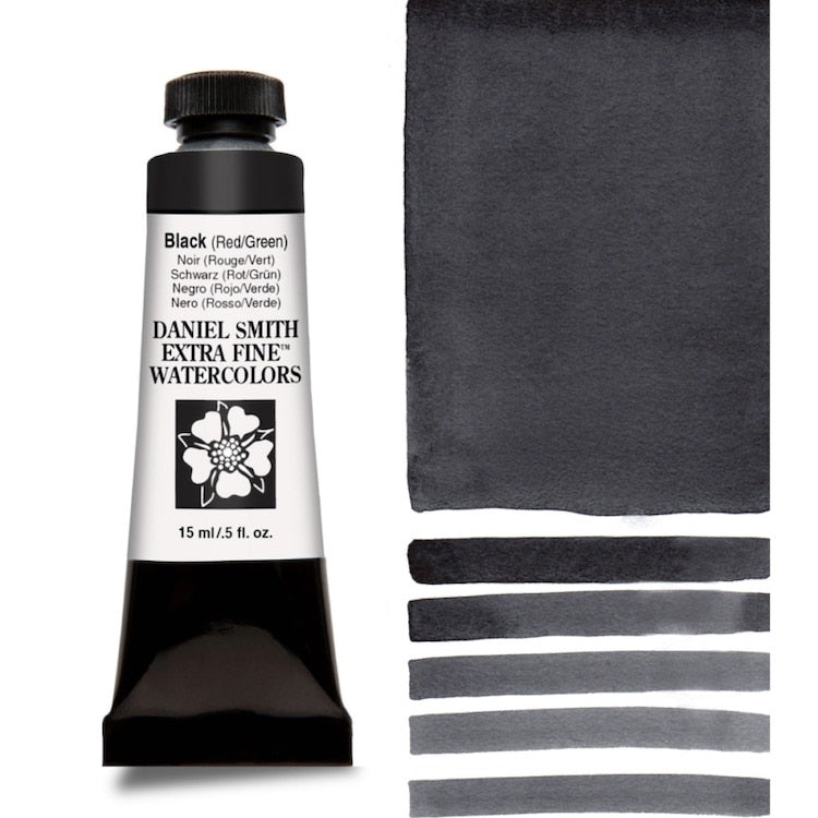 DANIEL SMITH Watercolour - 15mL - Black (Red/Green) (PG 7, PR 264)