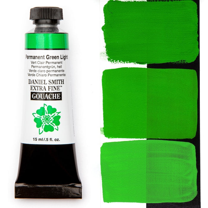 DANIEL SMITH Gouache - 15mL - Permanent Green Light (PY3,PG7)
