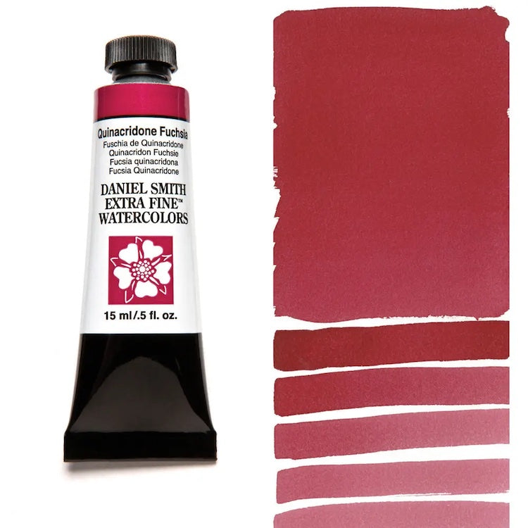 DANIEL SMITH Watercolour - 15mL - Quinacridone Fuchsia (PR202)