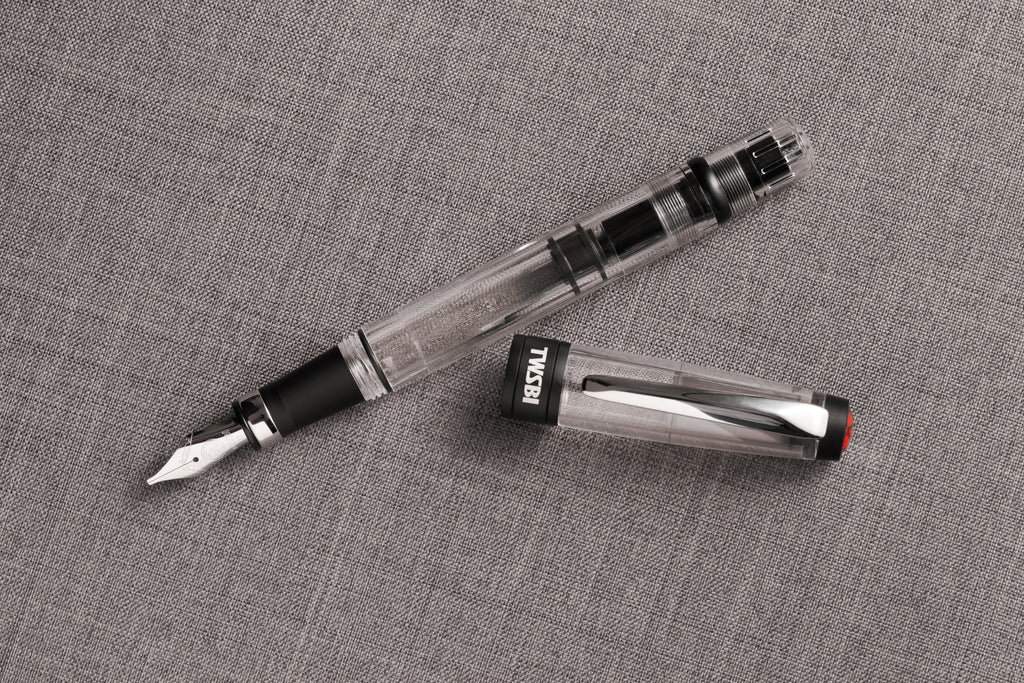 TWSBI Diamond 580ALR Black Fountain Pen - Clear body with Black trim - Extra Fine Nib