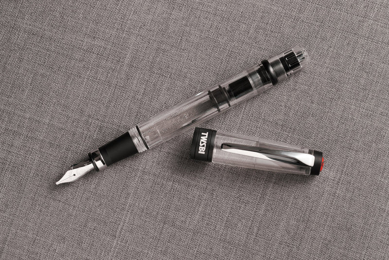 TWSBI Diamond 580ALR Black Fountain Pen - Clear body with Black trim - Medium Nib