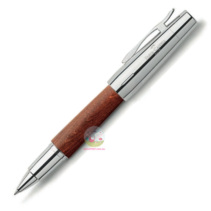 FABER-CASTELL E-Motion - Chrome and Pear Wood - Rollerball