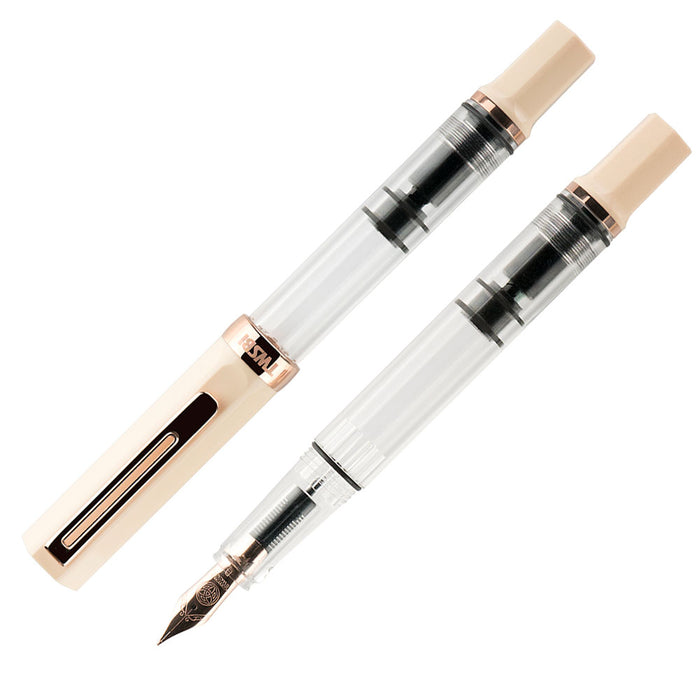 TWSBI Eco Fountain Pen - Creme with Rose Gold - Broad Nib
