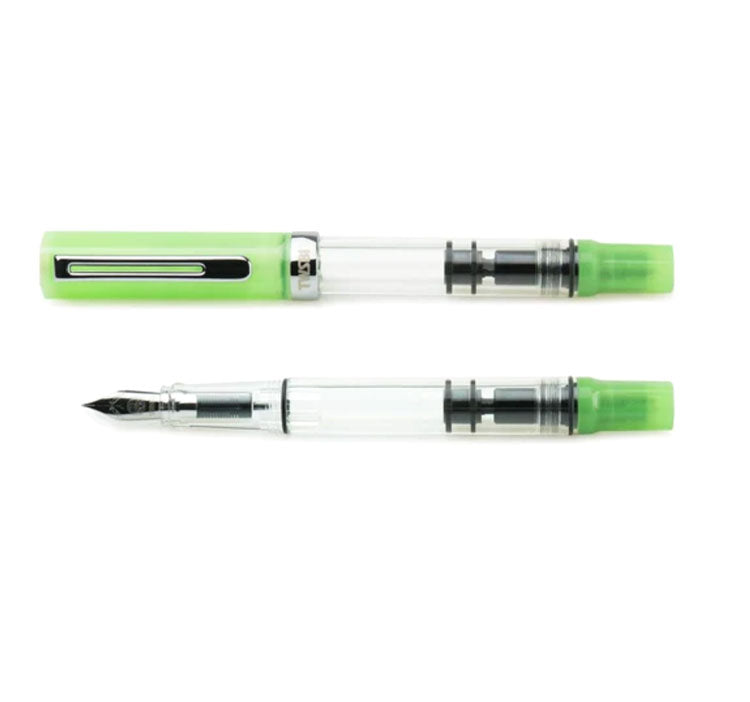 TWSBI Eco Fountain Pen - Glow Green - 1.1 Italic (stub) Nib