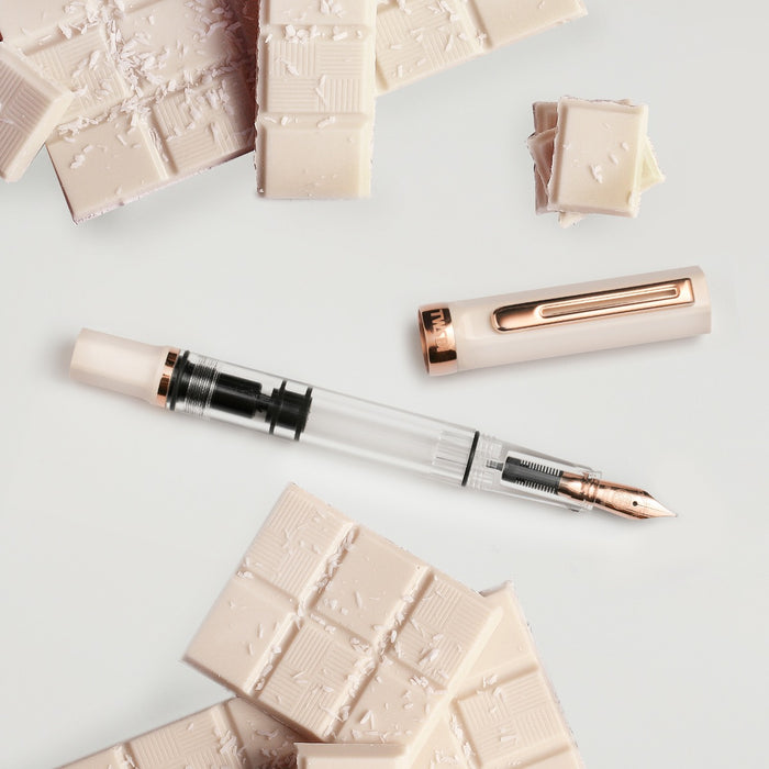 TWSBI Eco Fountain Pen - Creme with Rose Gold - Broad Nib