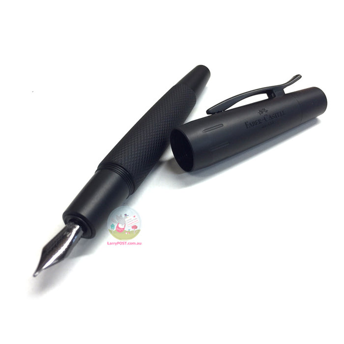 FABER-CASTELL e-motion - Pure Black - Fountain Pen - Med Nib (includes converter)