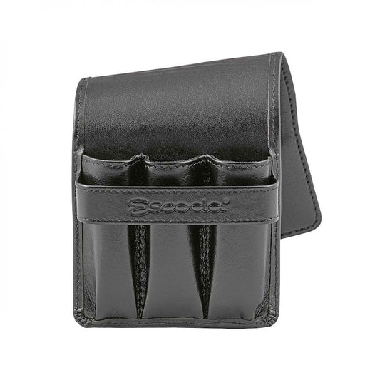 ESCODA Leather Travel Brush Case (holds 6 brushes, not included) - Black