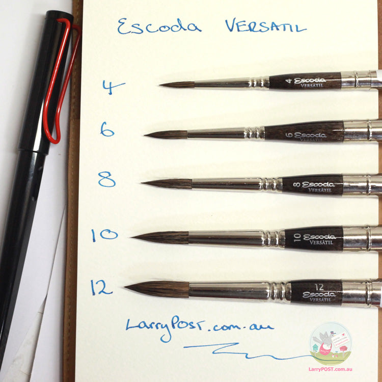 ESCODA Versatil (1548) Synthetic Travel Brush - Pointed Round - Size 8 (4.4 x 22mm)