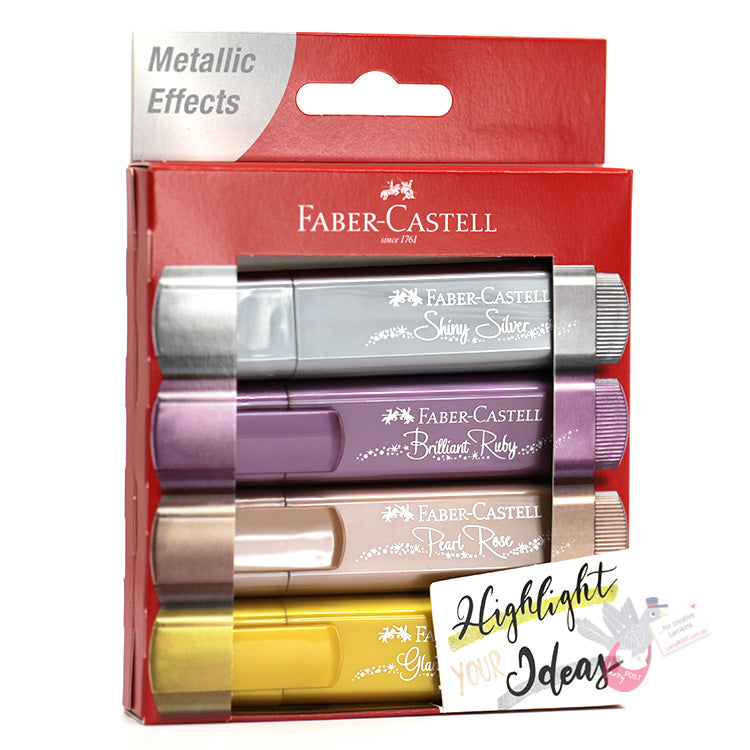 FABER-CASTELL Metallic Highlighters - Set 4