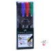 FABER-CASTELL Permanent Bullet Tip Marker - Fine - Set 4 - Basic Colours