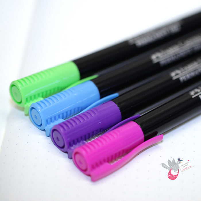 FABER-CASTELL Permanent Bullet Tip Marker - Fine - Set 4 - Brights