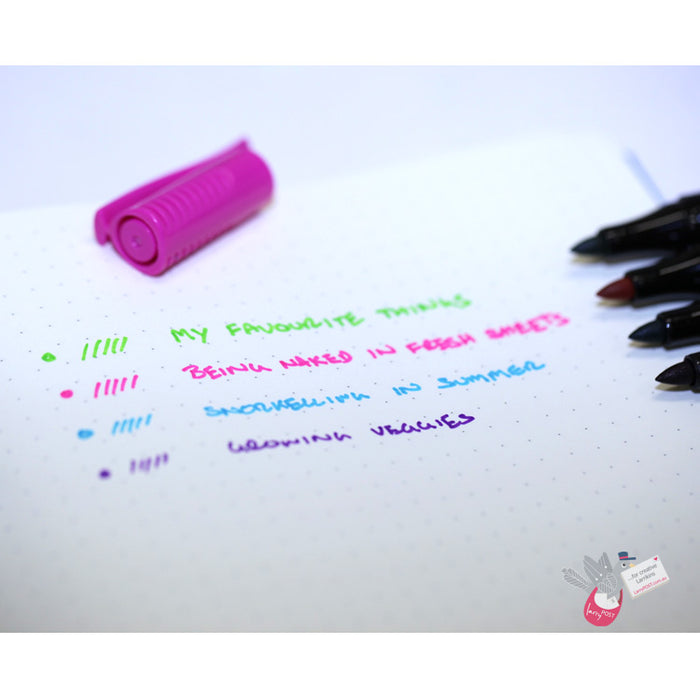 FABER-CASTELL Permanent Bullet Tip Marker - Fine - Set 4 - Brights
