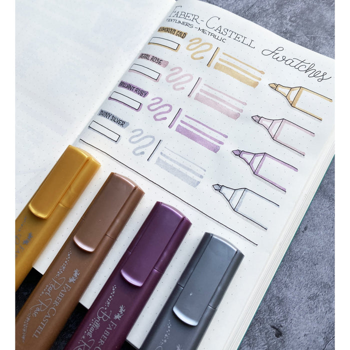 FABER-CASTELL Metallic Highlighters - Set 4