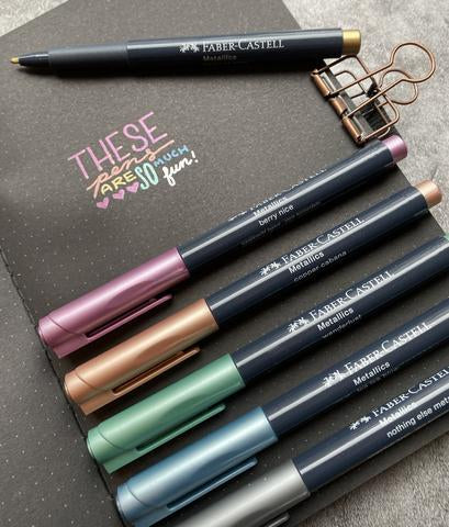 FABER-CASTELL Metallic Markers (All-Surface) - 1.5mm - 6 Colours