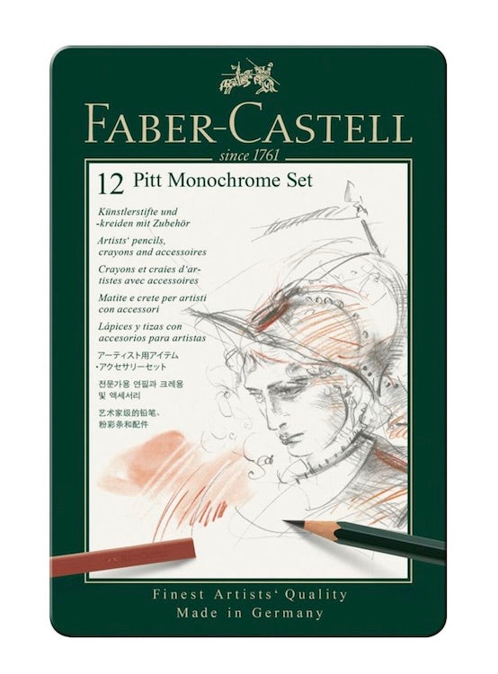 FABER-CASTELL Pitt Monochrome - Set 12
