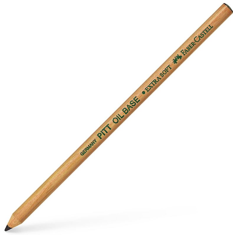 FABER-CASTELL PITT Monochrome Artists Oil Pencil - Black Extra Soft - Box 6 