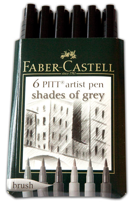 FABER-CASTELL PITT Artist Pen - 6 Shades of Grey