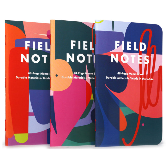 FIELD NOTES Flora - Set of 3 - Pocket (A6 9x14cm) - Dot grid / Lined / Plain x 1 of each