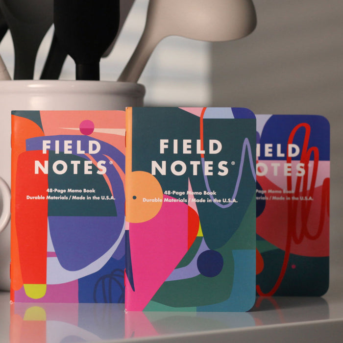 FIELD NOTES Flora - Set of 3 - Pocket (A6 9x14cm) - Dot grid / Lined / Plain x 1 of each