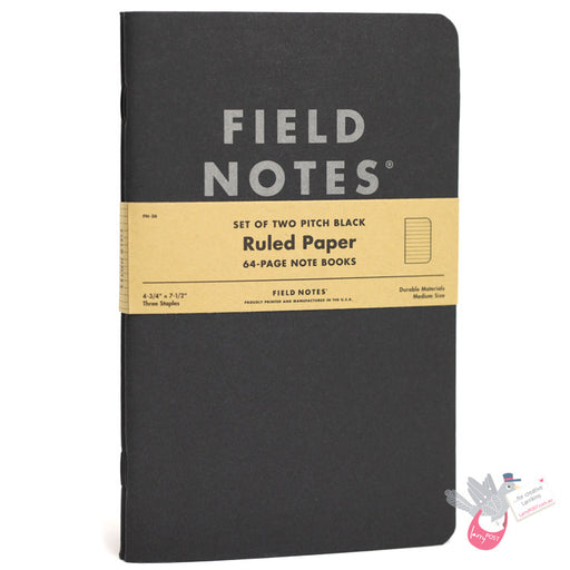 FIELD NOTES’ÇÎå "Pitch Black" - Set of 2 - Medium (120 x 190mm) - Ruled